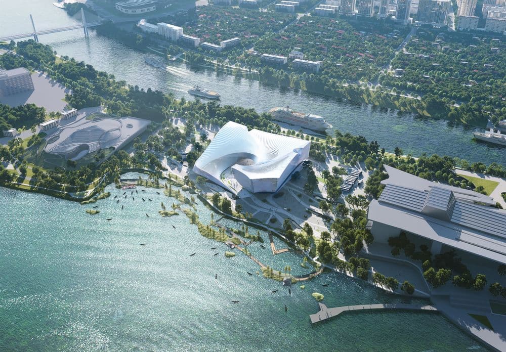 Project | Wuhan Opera Art Centre rendering for PES-Architects