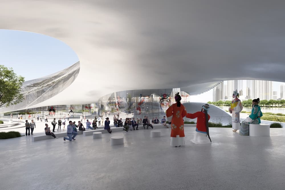 Project | Wuhan Opera Art Centre rendering for PES-Architects