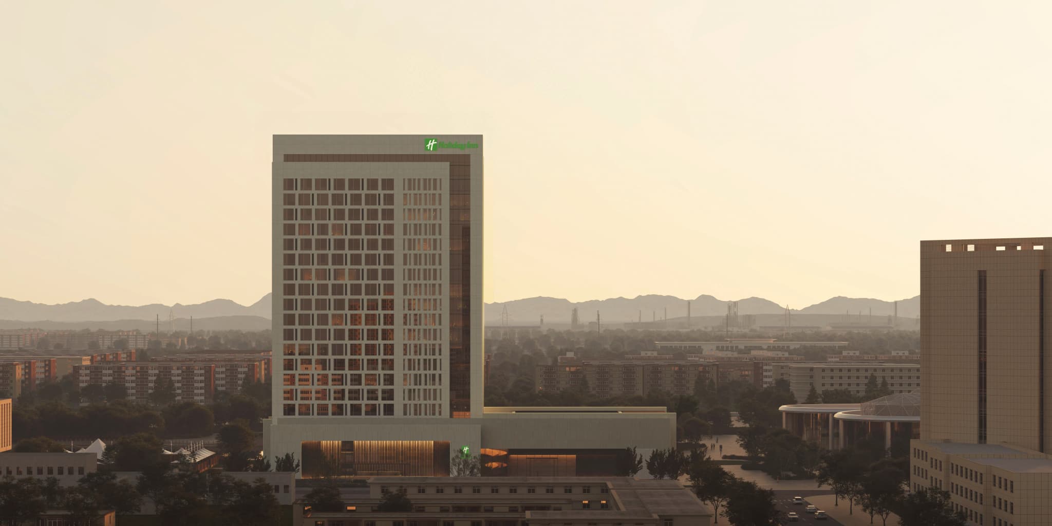 Project | Xinjiang Beautiful China Resort Kuitun Holiday Inn Hotel Project rendering for Aedas