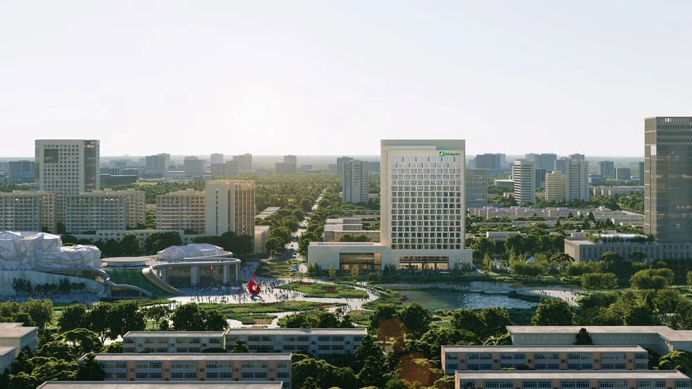 Project | Xinjiang Beautiful China Resort Kuitun Holiday Inn Hotel Project rendering for Aedas