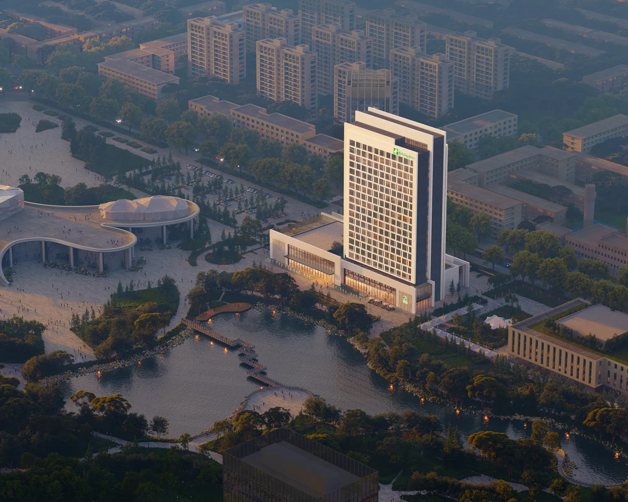 Project | Xinjiang Beautiful China Resort Kuitun Holiday Inn Hotel Project rendering for Aedas