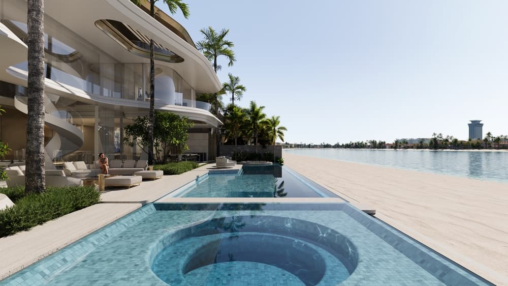 Project | Two Custom-designed Ultra-luxury Signature Villas on Palm Jumeirah in Dubai rendering for Killa Design