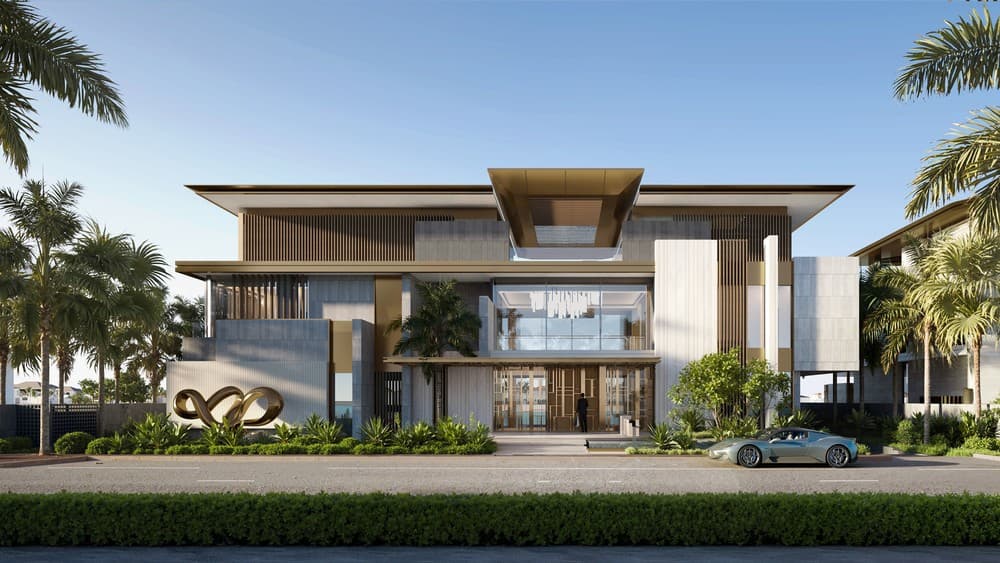 Project | Two Custom-designed Ultra-luxury Signature Villas on Palm Jumeirah in Dubai rendering for Killa Design