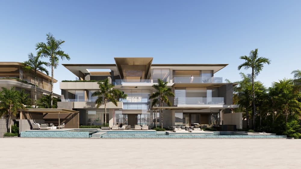 Project | Two Custom-designed Ultra-luxury Signature Villas on Palm Jumeirah in Dubai rendering for Killa Design