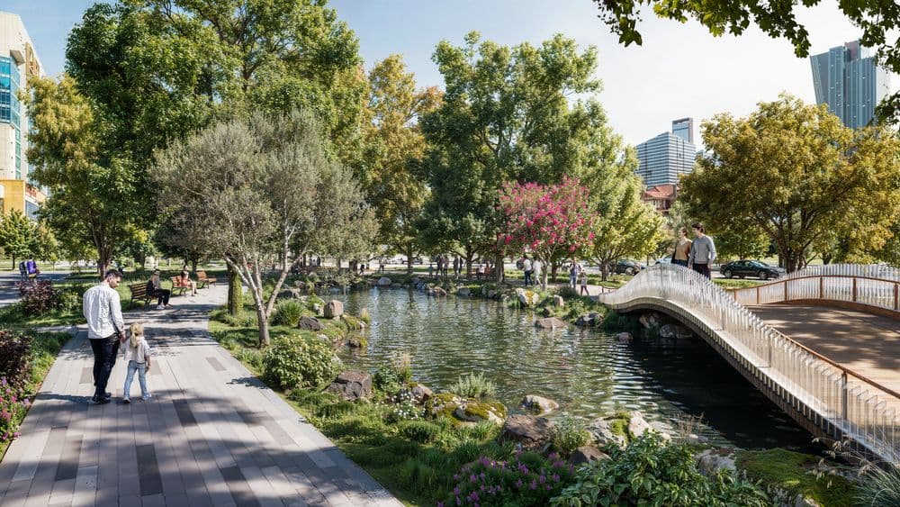 Project | A Landscape Project in Astana, Kazakhstan rendering for Office for Architectural Culture