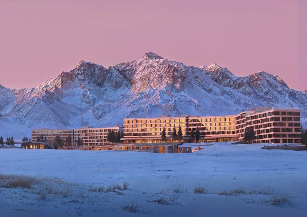 Project | Xinjiang Sayram Lake Marriott Hotel Cluster rendering for Aedas