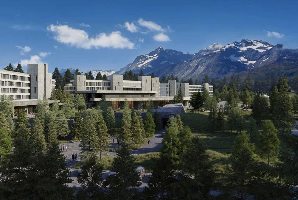 Project | Xinjiang Sayram Lake Marriott Hotel Cluster rendering for Aedas