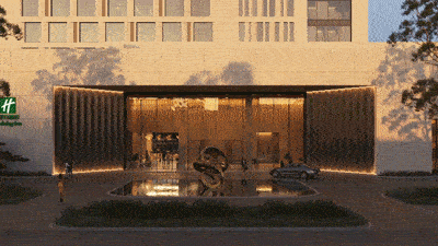 Project | Xinjiang Beautiful China Resort Kuitun Holiday Inn Hotel Project rendering for Aedas